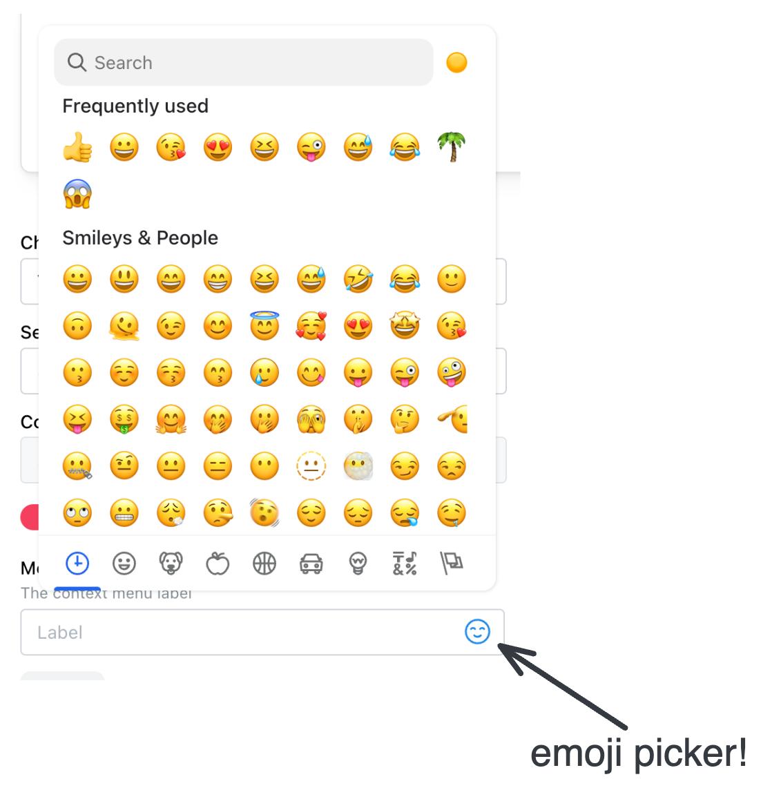 use the emoji picker
